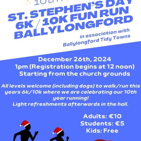 10th annual 6k/10k Fun Run Ballylongford